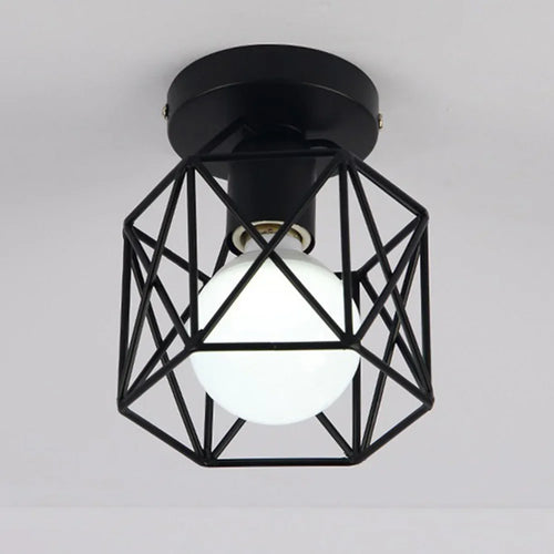 Plafonnier en métal lustre moderne haute luminosité porche lampe d'entrée lampe de plafond à économie d'énergie pour salon chambre - vue 24 sur 24