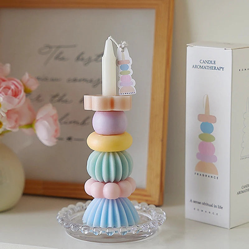 bougie parfumée empilable en cire de soja pour mariage et anniversaires - vue 7 sur 10