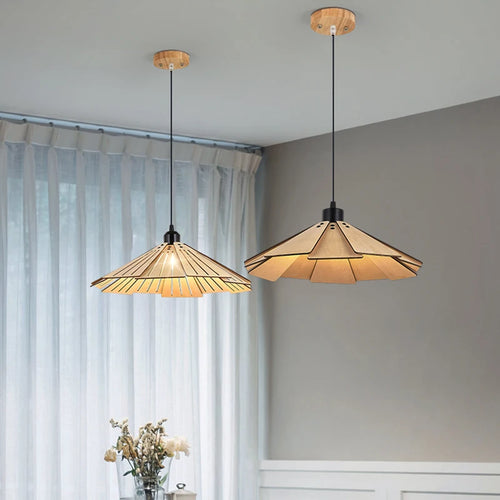 lampe suspendue led bois style wabi-sabi intérieur diy 2022 - vue 4 sur 14