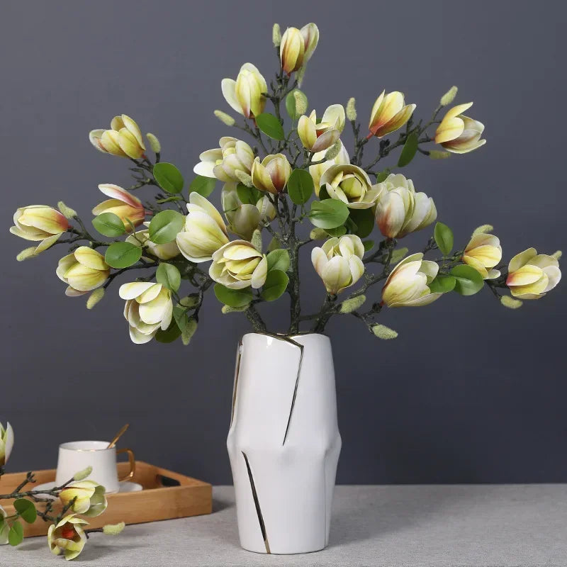 fleurs artificielles magnolias pour décoration florale extérieure