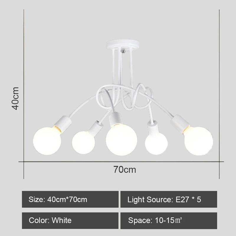 lustre sputnik moderne style industriel pour intérieur élégant