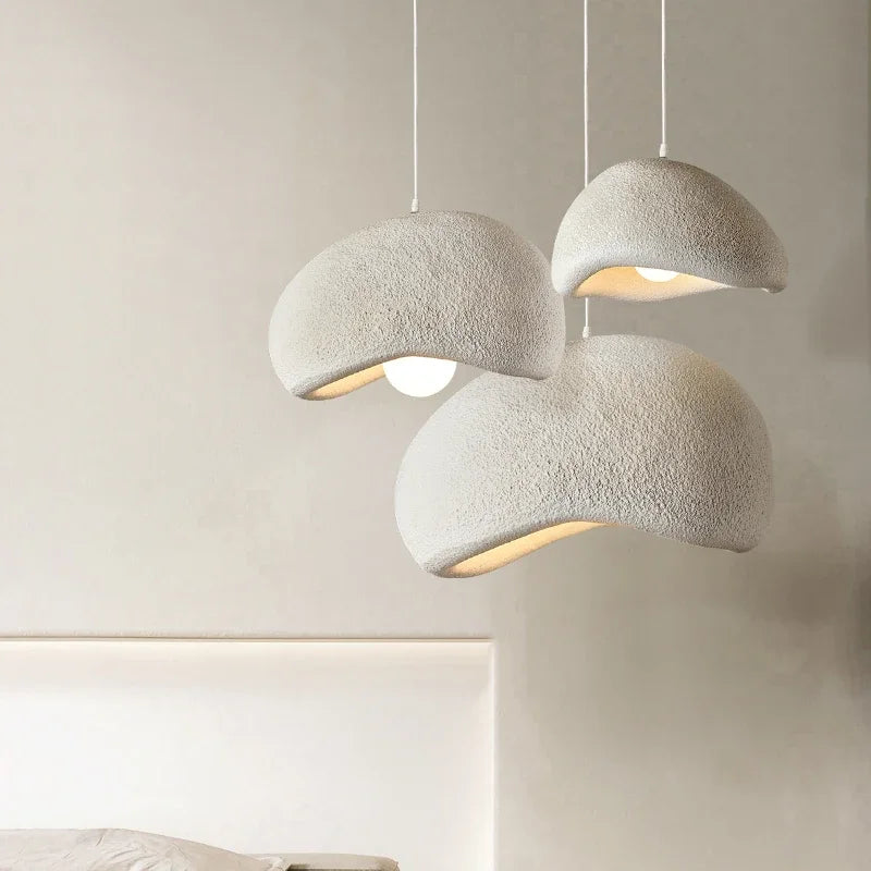 suspension nordique à led wabi-sabi en résine décorative pour intérieur créatif - vue 4 sur 29