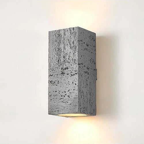Applique Led Wabi-sabi carrée en ciment nordique - vue 2 sur 11