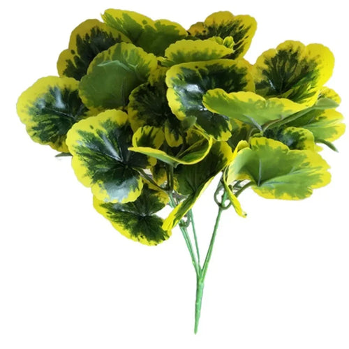 Artificial Grass Green Begonia Plants For Home Decoration,Plantas Artificiales Para Decoracion Fake Plastic Plants for Bonsai - vue 9 sur 13
