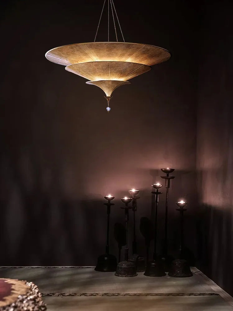 Lustre d'ambiance bouddhiste d'asie du sud-est - vue 6 sur 9
