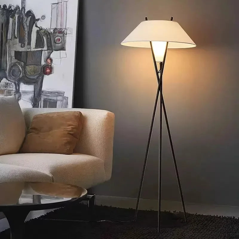lampadaire led moderne avec interrupteur au pied pour décoration maison - vue 4 sur 7