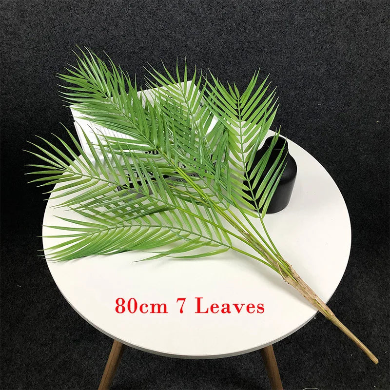 palmier artificiel avec grandes feuilles pour décoration intérieure et extérieure - vue 10 sur 12