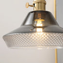 suspension en noyer et verre cuivre pour intérieur élégant