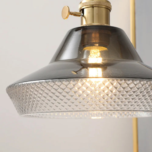 suspension en noyer et verre pour intérieur moderne