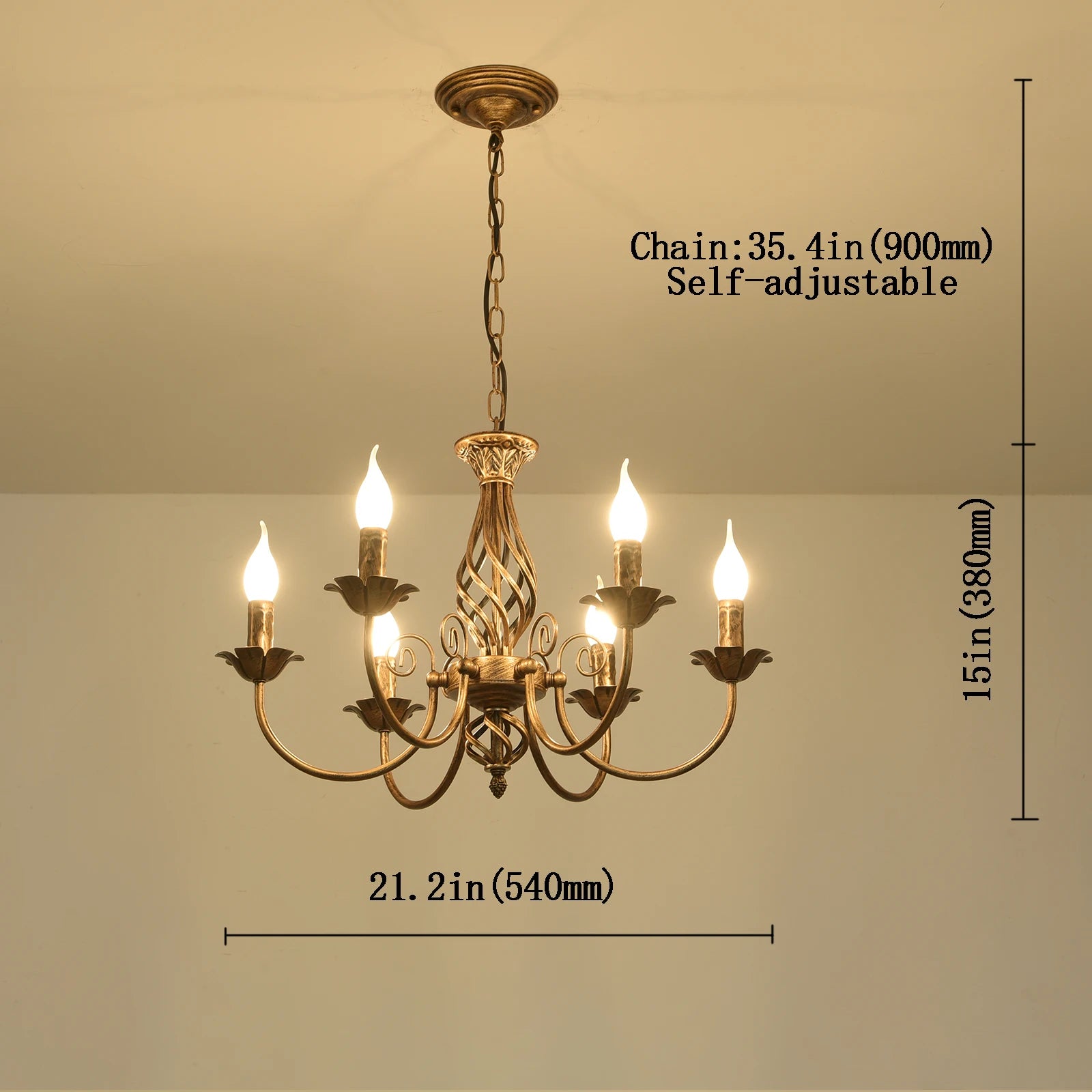 Lustre de ferme en bronze - vue 8 sur 7