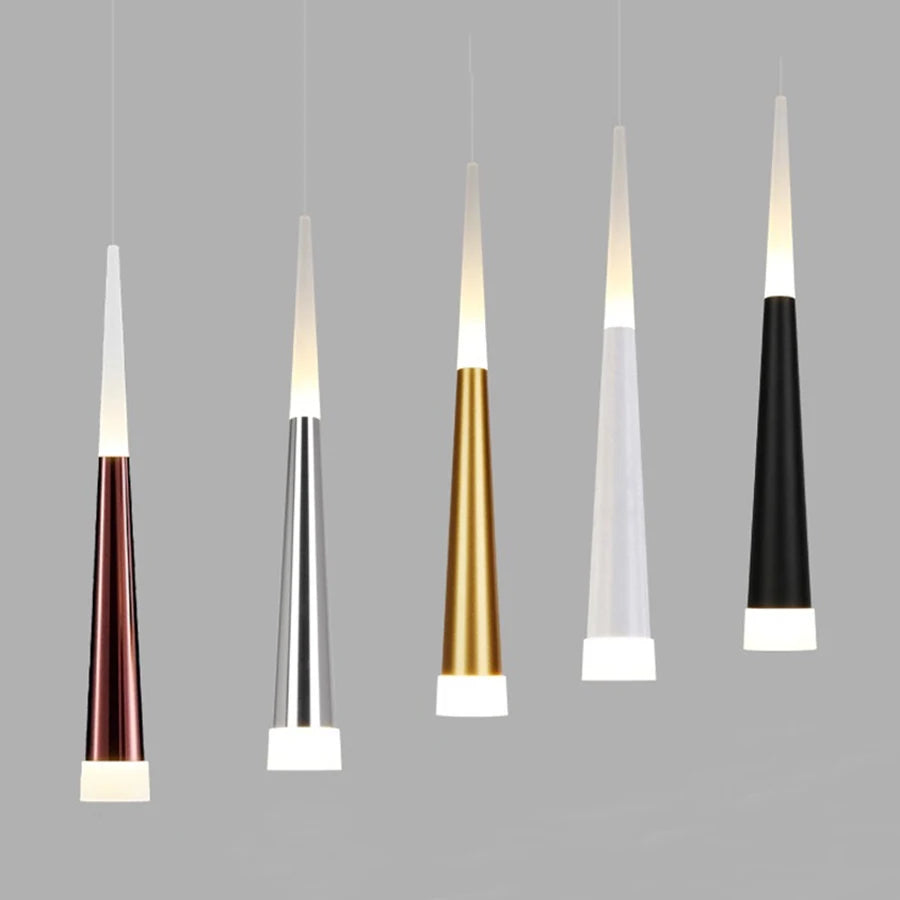 Nordique Long Tube chambre chevet Suspension lampe cuisine Suspension île salle à manger Table Suspension Suspension lumière - vue 7 sur 11