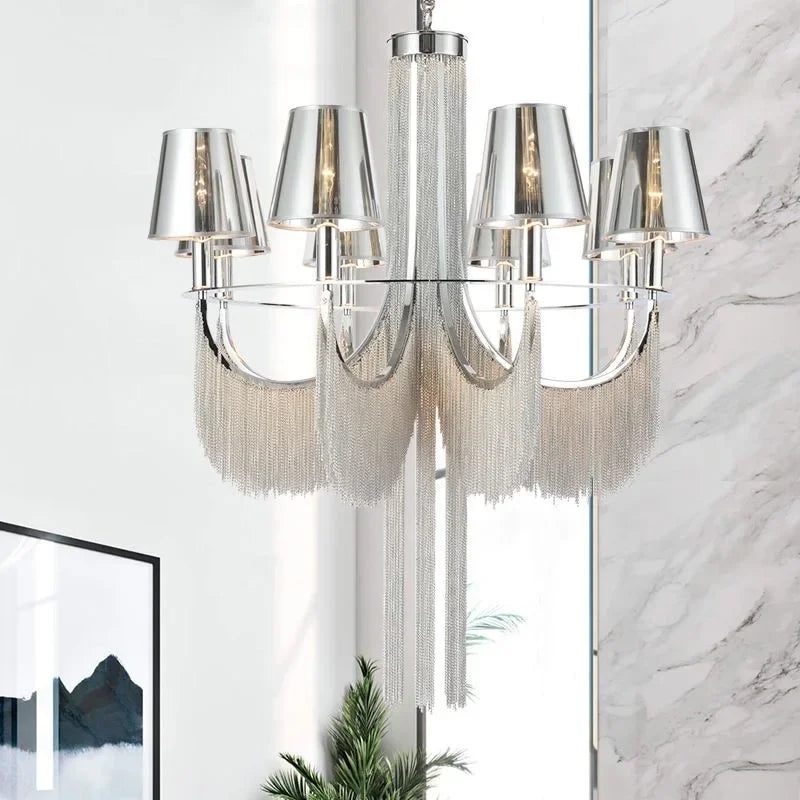 lustre de luxe moderne pour mariage avec lumières intégrées - vue 8 sur 14