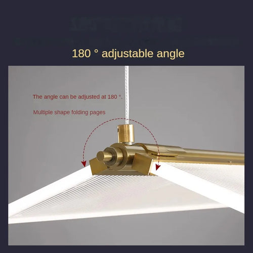 lustre rectangulaire minimaliste créatif à angle réglable - vue 5 sur 13