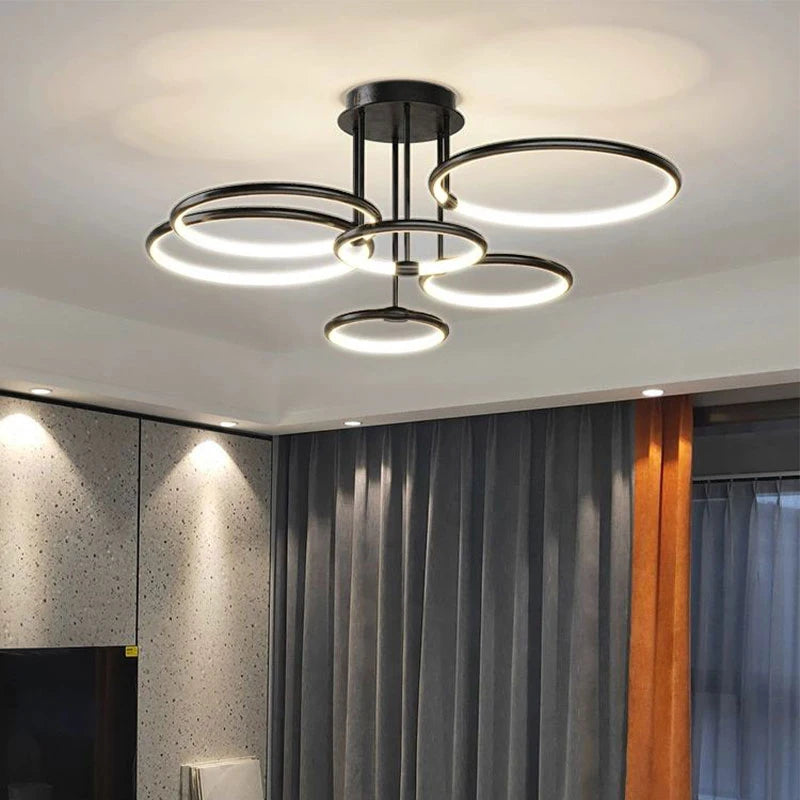Plafonnier LED noir doré - vue 5 sur 14