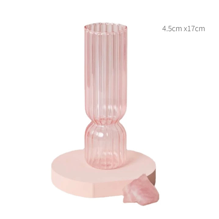 bougeoir en verre conique pour table de mariage et décoration nordique - vue 19 sur 28