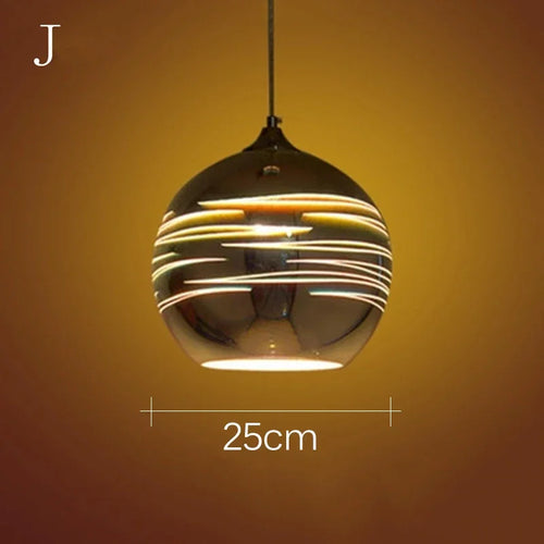 Coloured glass pendant light for modern and festive decoration - vue 20 sur 23