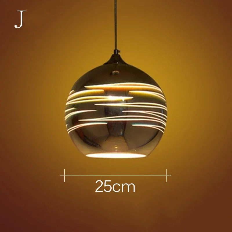Coloured glass pendant light for modern and festive decoration - vue 19 sur 23