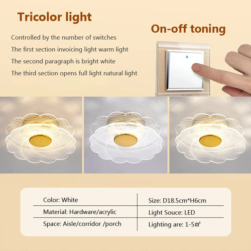 plafonnier led moderne en acrylique pour décoration intérieure - vue 11 sur 18