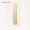 Scandinavie Wabi Sabi Hôtel Couloir Cour Entrée Moderne Pierre Naturelle Extérieure Beige 40CM LED Applique Étanche Appliques Murales