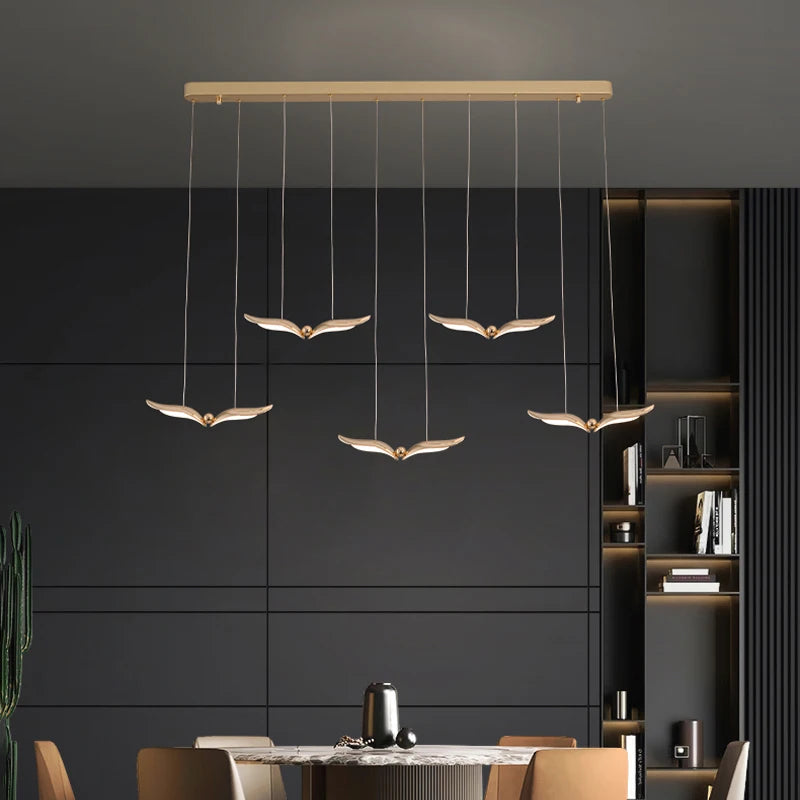 modern hanging chandelier for creative and minimalist atmosphere - vue 2 sur 9