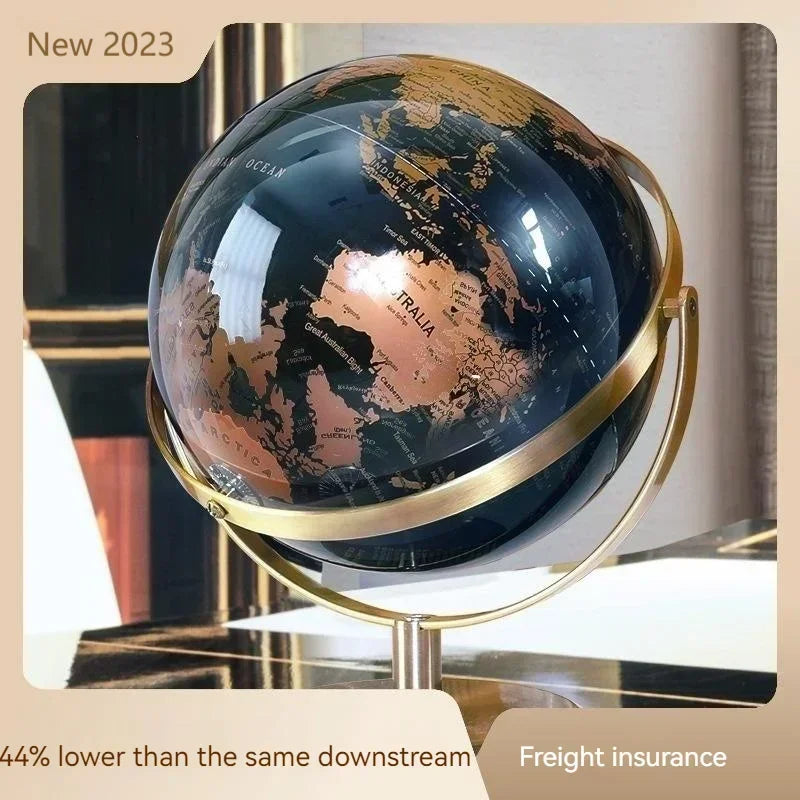 globe rotatif décoration artisanale style européen créatif pour bureau - vue 3 sur 11