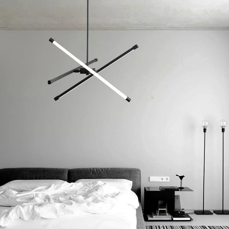 Modern minimalist geometric nordic chandelier with elegant creative design - vue 5 sur 8
