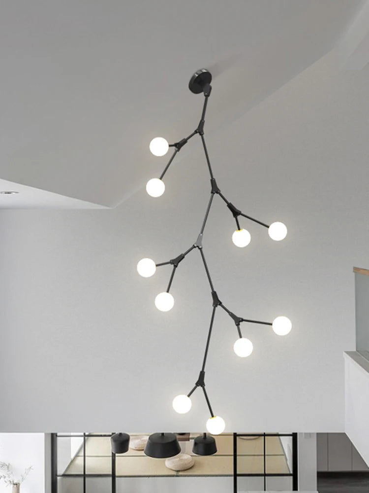 lustre moderne en verre pour intérieur nordique élégant - vue 5 sur 15