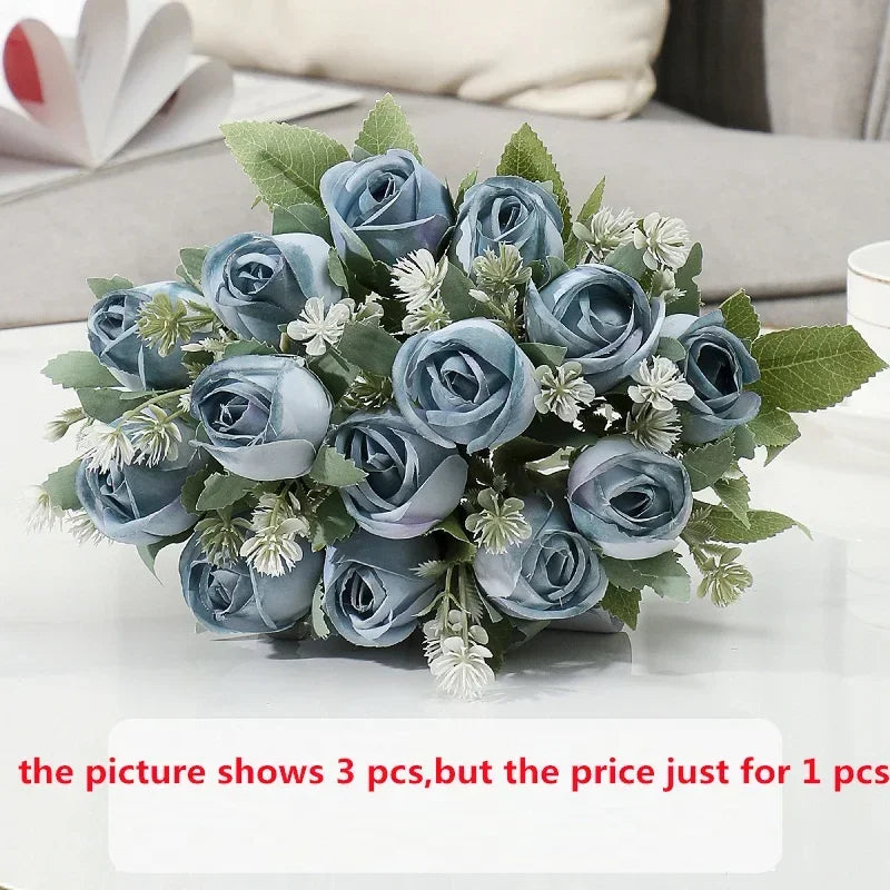 décoration florale en soie roses artificielles pour intérieur et extérieur - vue 13 sur 14