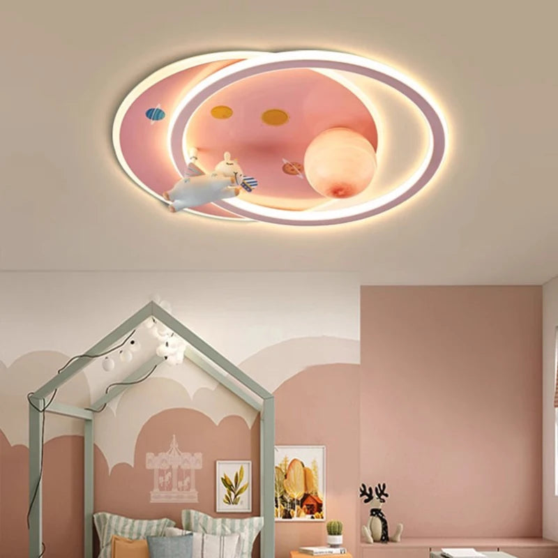 plafonnier licorne pégase moderne pour chambre d'enfant - vue 4 sur 7