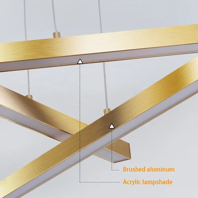 suspension à led en cuivre pour décoration intérieure élégante - vue 6 sur 14