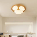 plafonnier design moderne led en bois pour éclairage intérieur