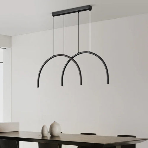 lampe suspendue en laiton noir doré avec led pour bars et restaurants