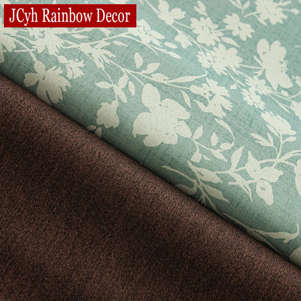Rideau occultant floral style champetre pour salon chambre - vue 5 sur 8