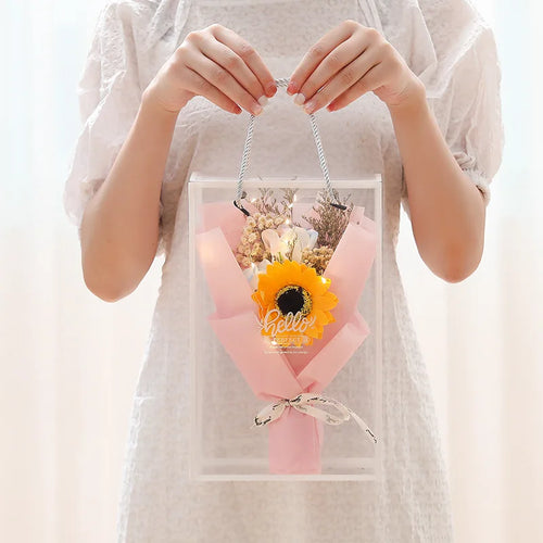 bouquet de roses artificielles cadeau pour la saint valentin décorations mariage - vue 5 sur 11