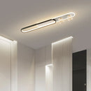lustre moderne de luxe simple étoilé longue bande encastrée
