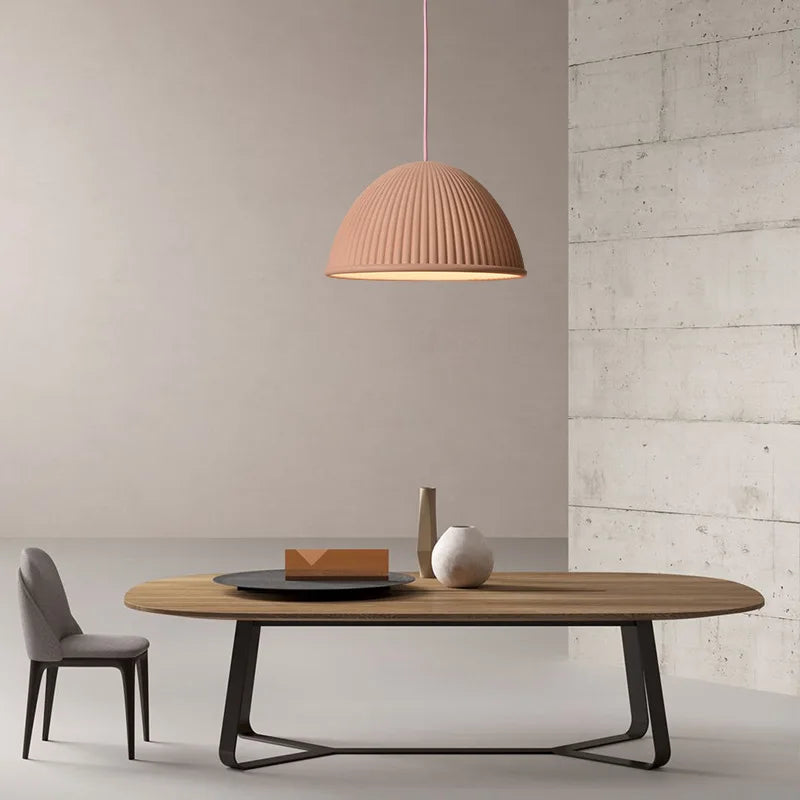 lampes suspendues led nordiques en résine macaron pour décoration intérieure - vue 5 sur 12