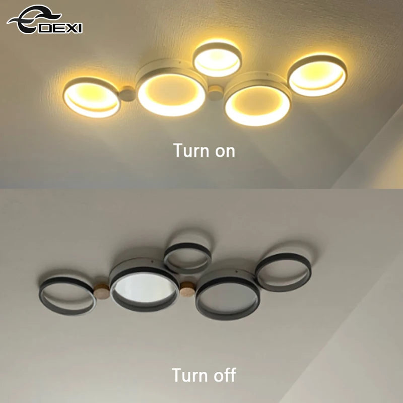 lustre nordique led pour salon café balcon vestiaire - vue 6 sur 25