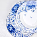 Assiettes porcelaine jingdezhen motif floral poisson 15 30