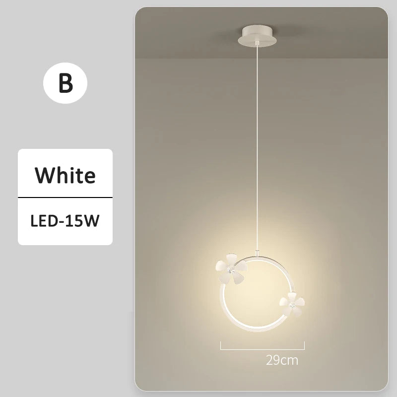 Modern petal-shaped pendant light for minimal nordic style - vue 8 sur 10