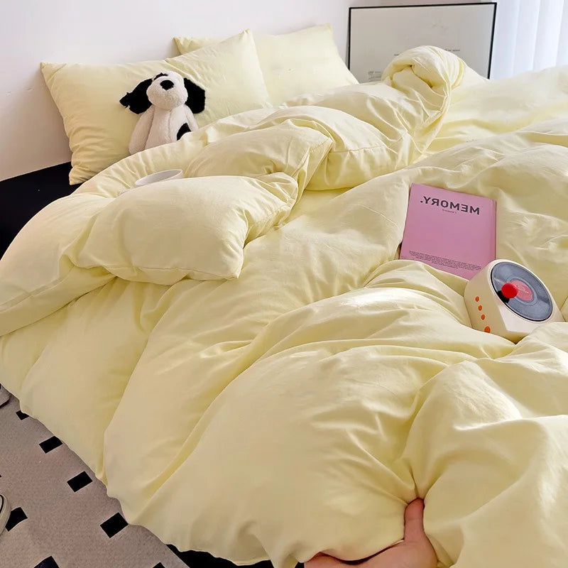 housse de couette simple en coton doux et respirant