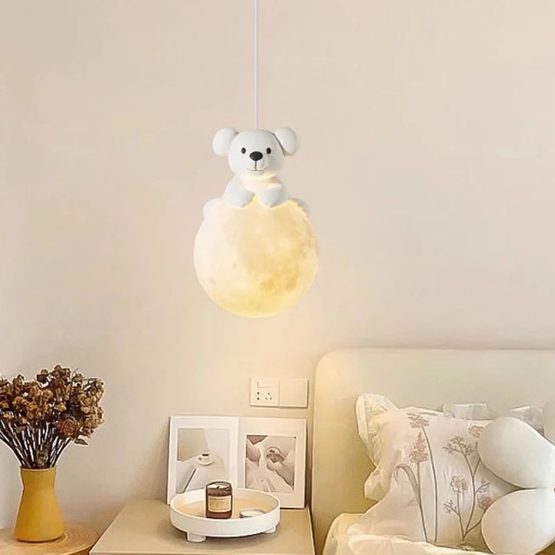 suspension chiot mignon pour décoration chambre enfant lumineux - vue 4 sur 8