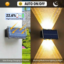 Waterproof solar wall light for decorative outdoor lighting