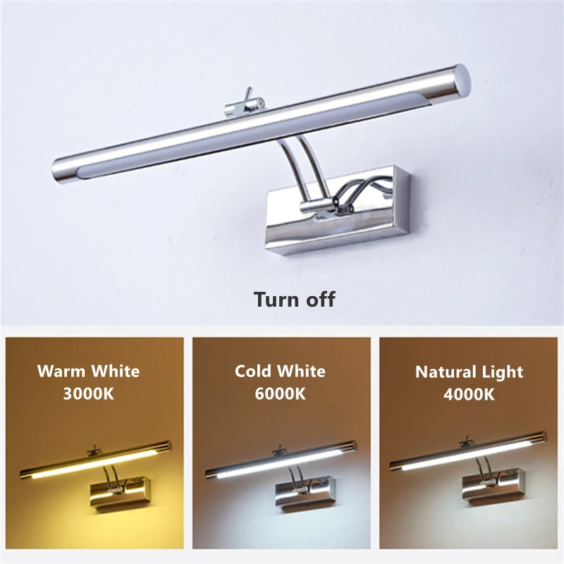 applique murale led éclairage réglable pour miroir et maquillage - vue 5 sur 10