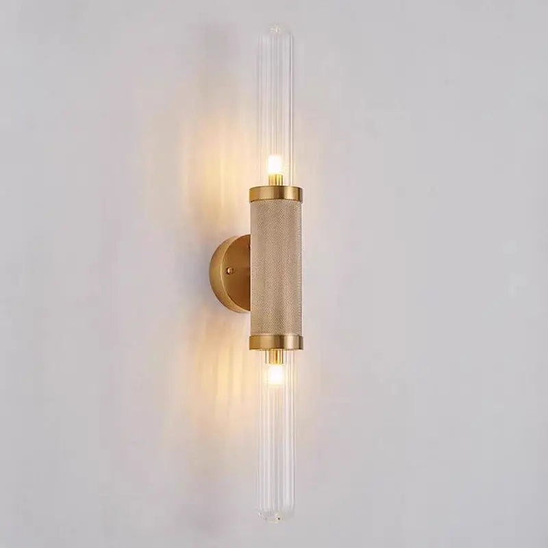 applique murale art déco en verre et métal doré design élégant pour intérieur - vue 2 sur 9