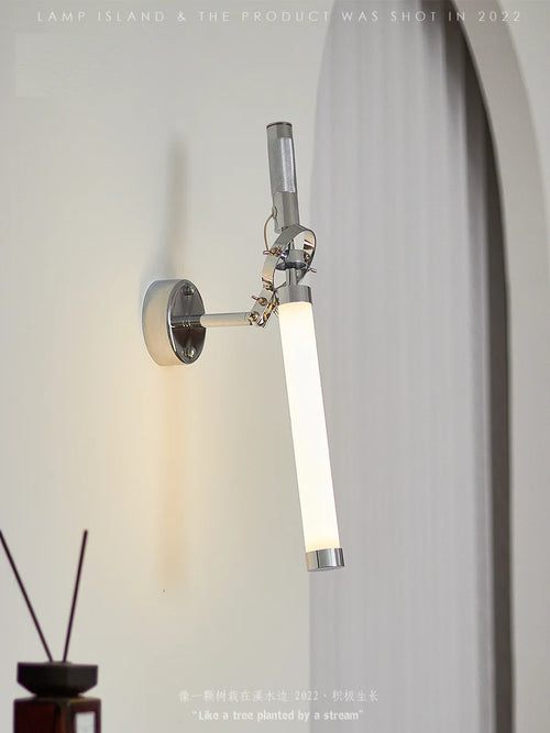 applique murale nordique en métal style industriel avec abat-jour led - vue 2 sur 7