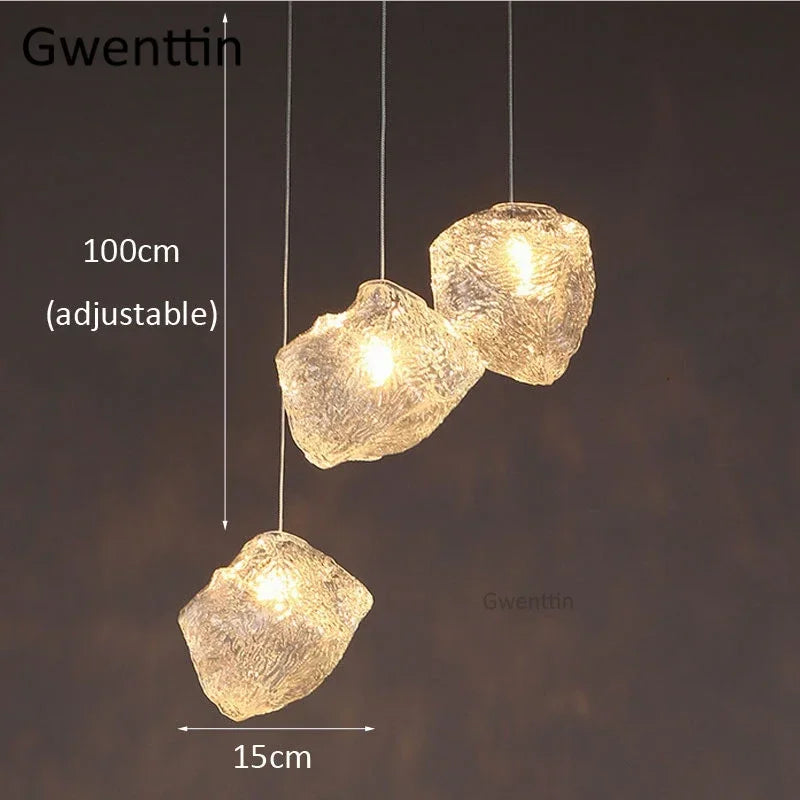suspension en verre design pour décoration moderne intérieure - vue 3 sur 6