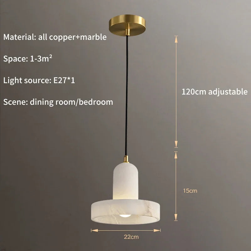 suspension moderne en marbre naturel pour décoration intérieure - vue 9 sur 9