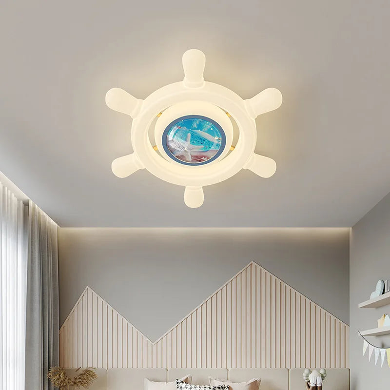 plafonnier créatif baleine méduse océan pour garçon chambre enfant - vue 5 sur 9