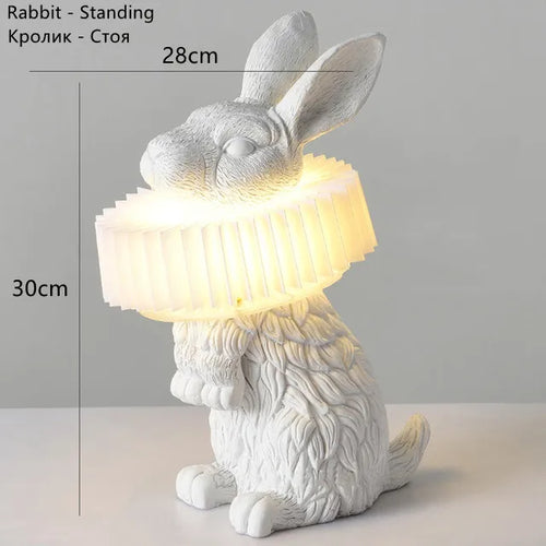 lampe de table lapin adorable pour décoration enfant - vue 10 sur 15