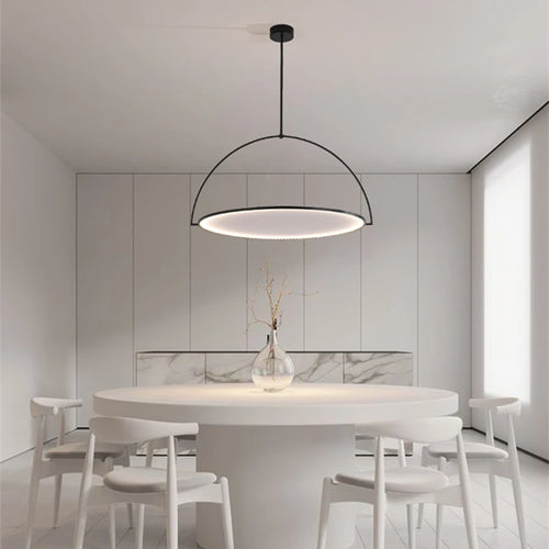 lustre nordique en fer noir pour éclairage intérieur - vue 3 sur 8